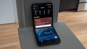 The Oura app is open on the phone.